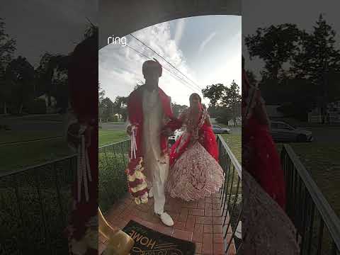 Ashley & Raphael’s doorbell captured their first homecoming as newlyweds.🥹
