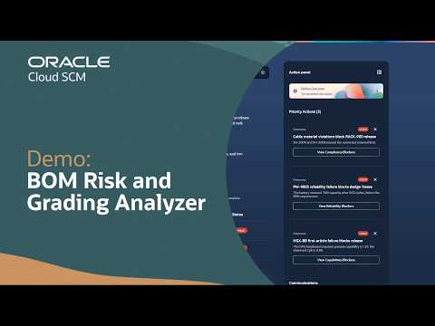 Product Readiness Workspace BOM Risk Analysis: Demo