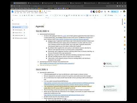 SIG Network Meeting for 2026-10-20