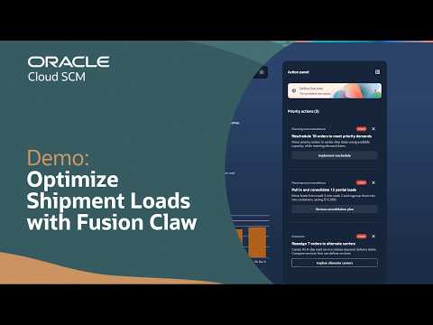 Optimize Shipment Load Planning with Oracle Fusion Claw