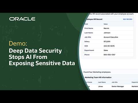 Oracle Deep Data Security Prevents Unauthorized AI Access: Demo
